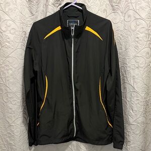Holloway Men's Black Windbreaker with Yellow Trim